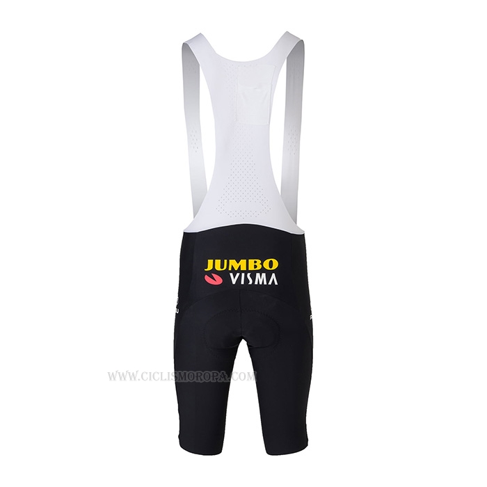 2022 Ropa Ciclismo Jumbo Visma Negro Amarillo Mangas Corta y Culotte Corto